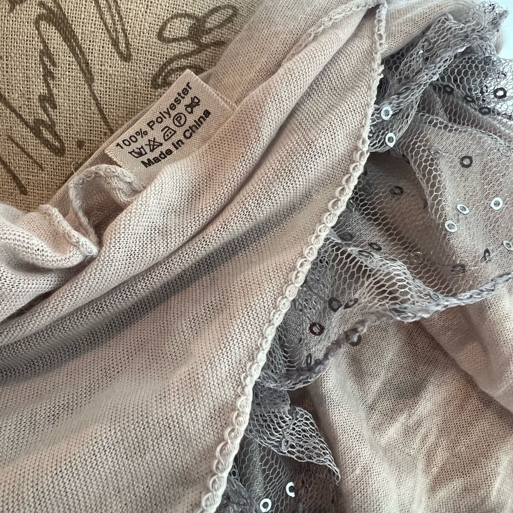 Ruffled Sequined Scarf - Picture 10 of 10